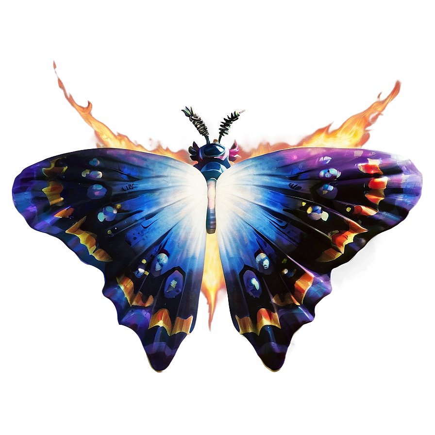 Mothra Fire Background Png 06252024 PNG Image