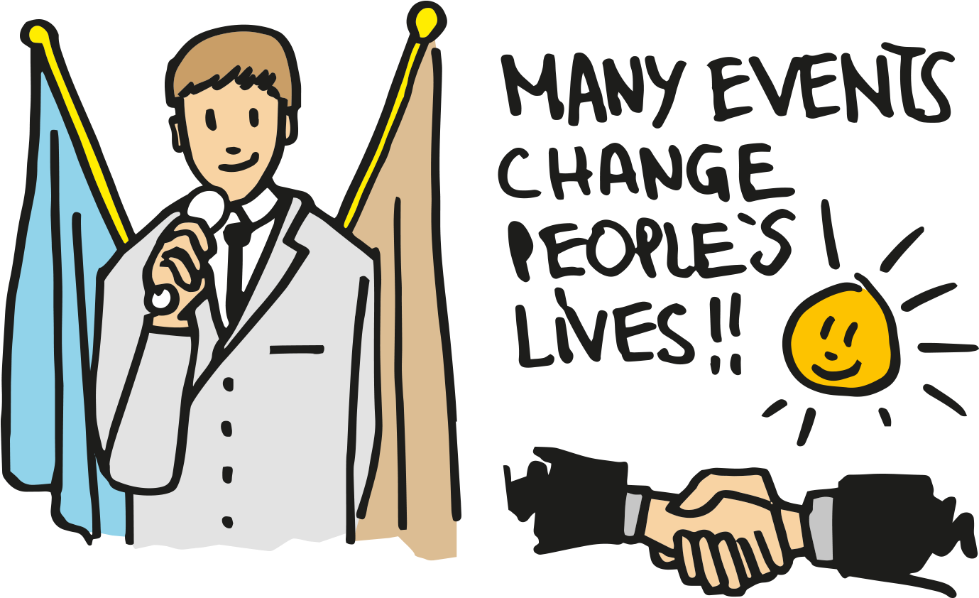 Motivational Speaker And Handshake Drawing PNG Image