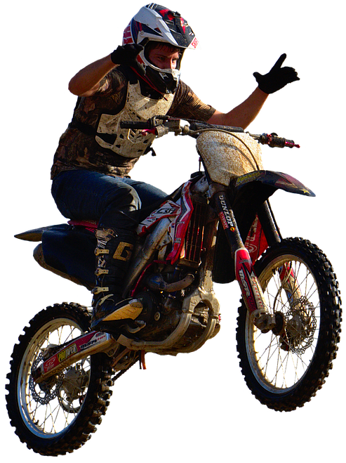 Motocross Rider Midair Gesture.png PNG Image