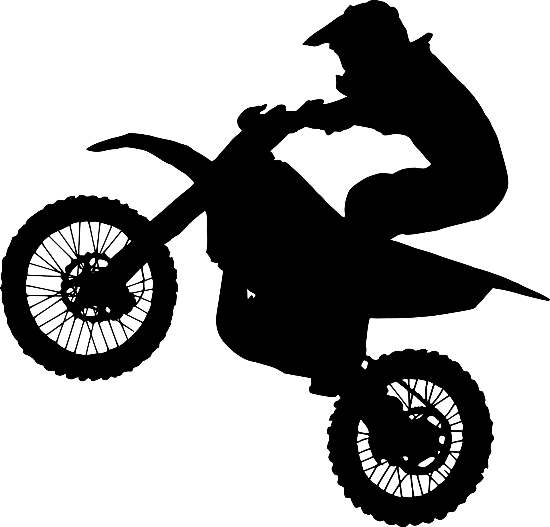 Motocross Silhouette Jump PNG Image