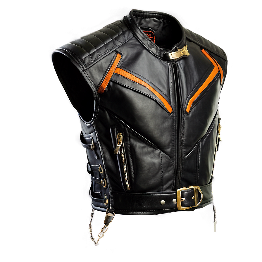 Motorcycle Leather Vest Png Whe PNG Image