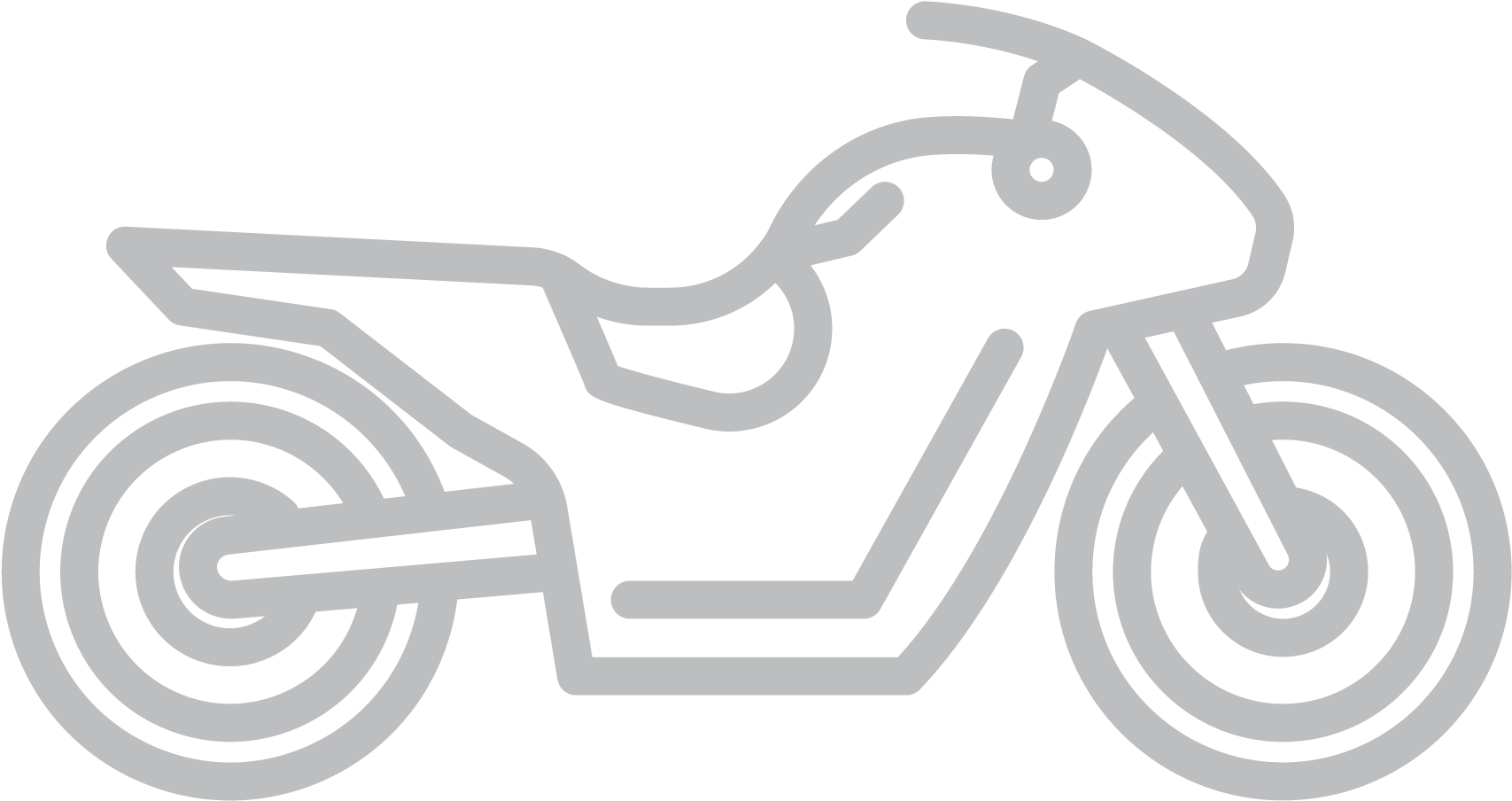 Motorcycle Line Art Illustration PNG Image