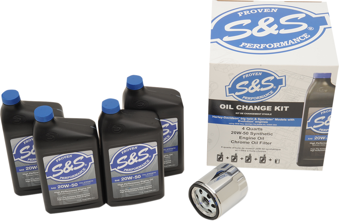 Motorcycle Oil Change Kit Display PNG Image