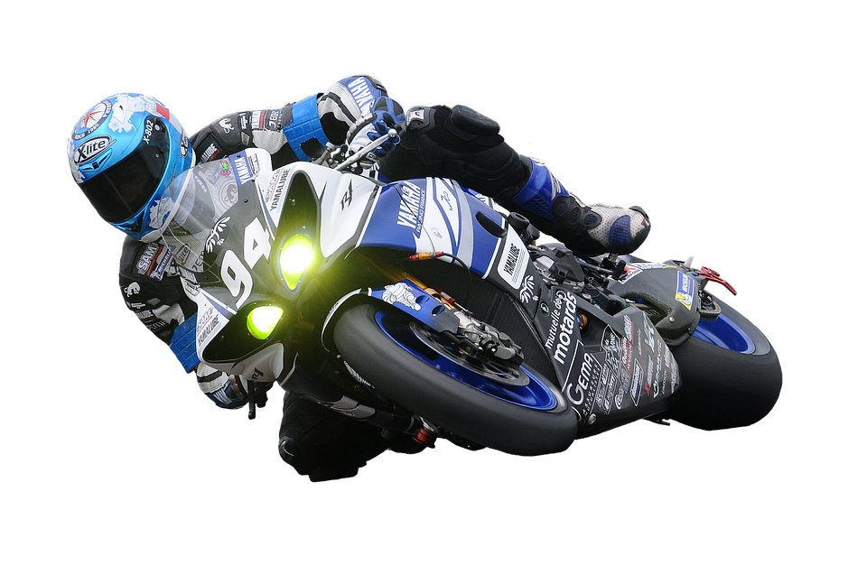 Motorcycle Racerin Action PNG Image