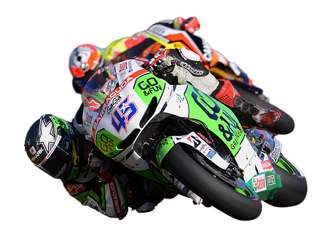 Motorcycle Racing Action PNG Image