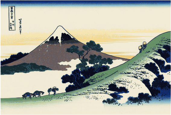 Mount Fuji Classic Japanese Art PNG Image