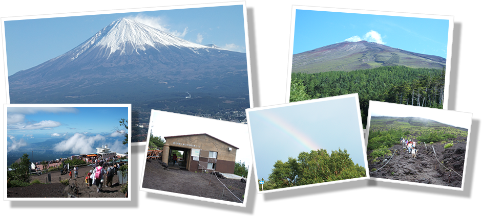 Mount Fuji Exploration Collage PNG Image