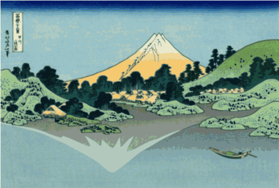 Mount_ Fuji_ Ukiyoe_ Artwork PNG Image