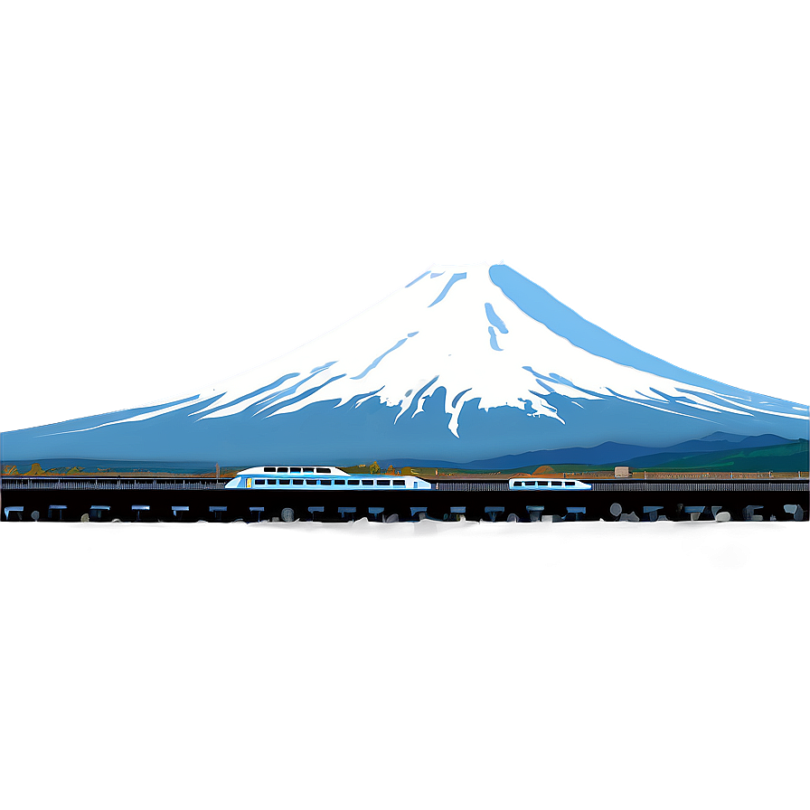 Mount Fuji With Shinkansen Png Vuf92 PNG Image