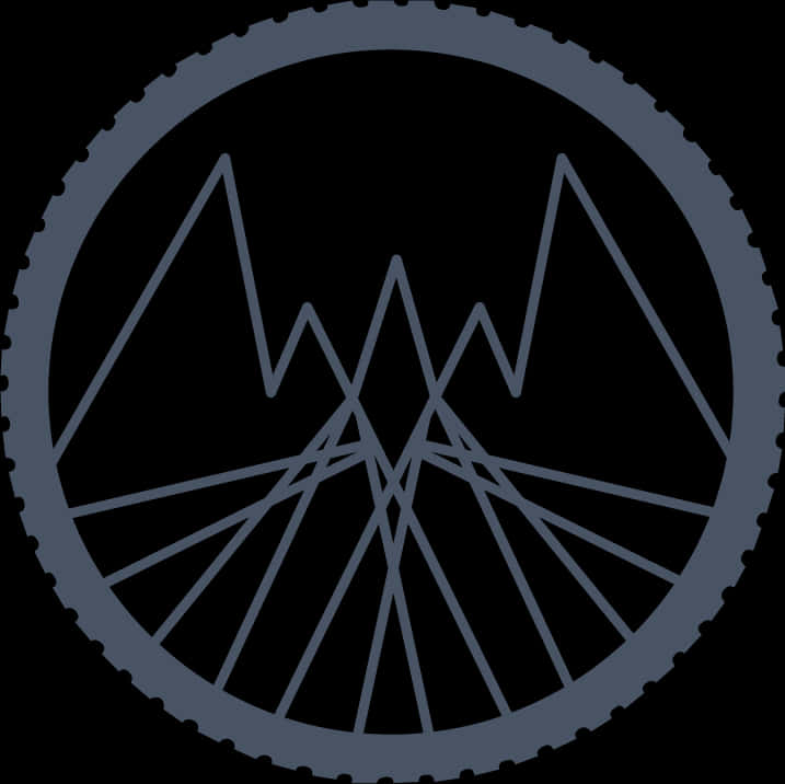 Mountain Bike Wheel Graphic PNG Image