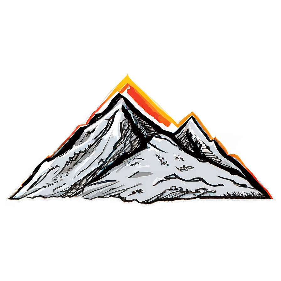 Mountain Doodle Png Qxc10 PNG Image