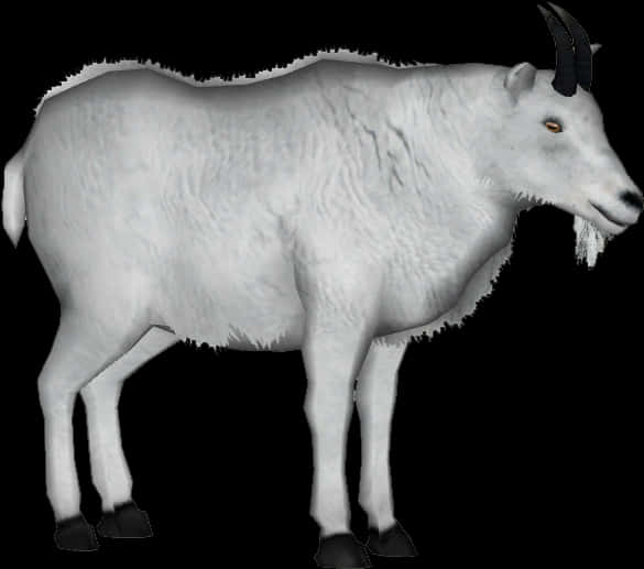 Mountain Goat3 D Model Isolated PNG Image