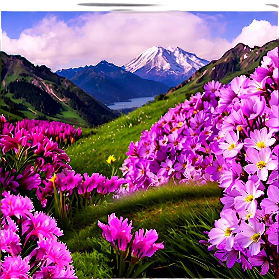 Mountain In Spring Png 10 PNG Image