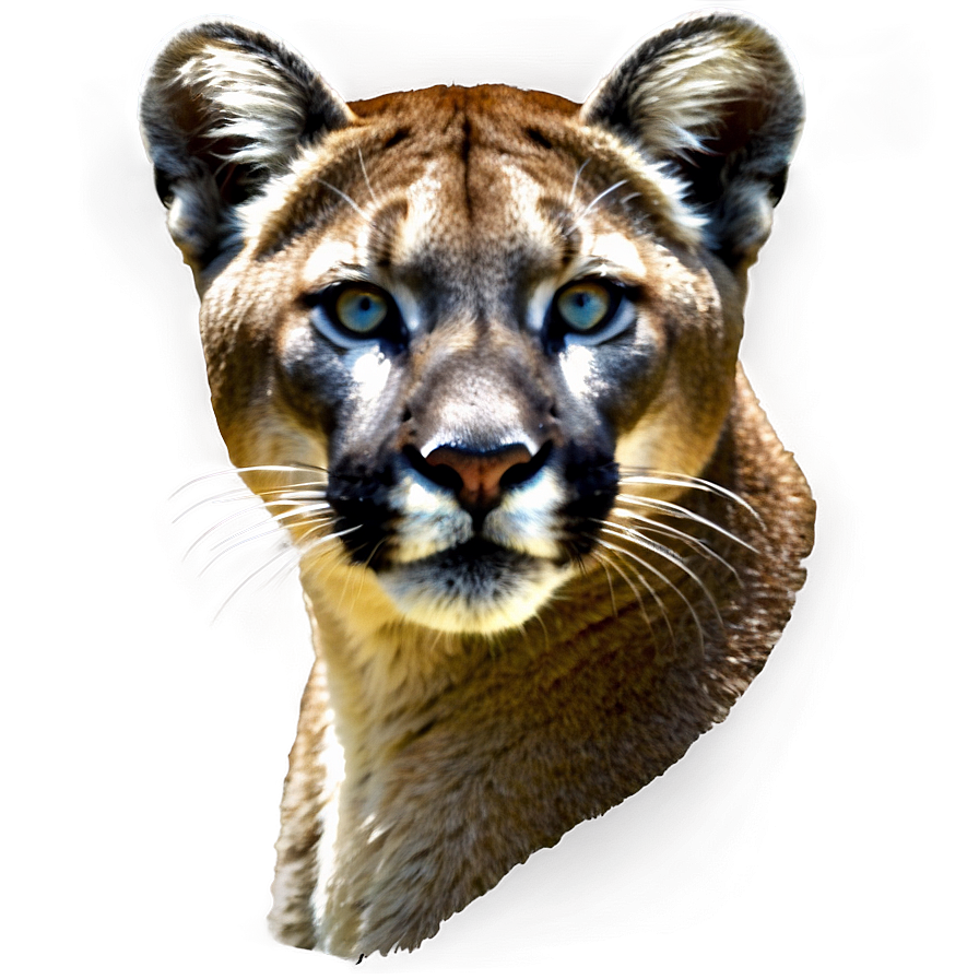 Mountain Lion Gaze Png Bkd PNG Image