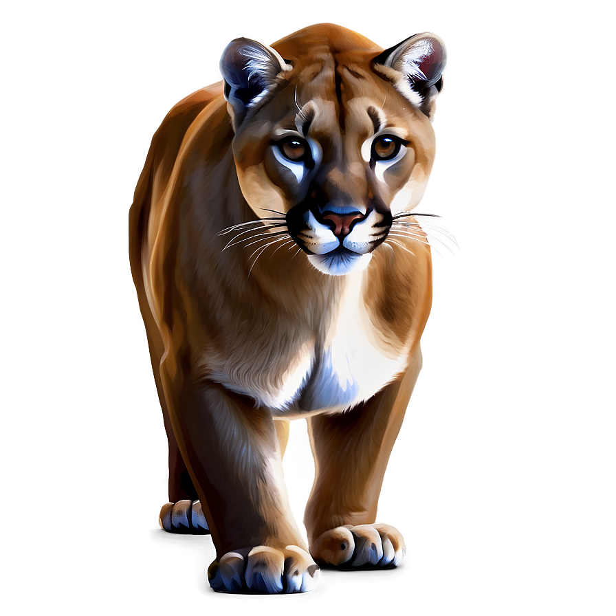 Mountain Lion Portrait Png 06262024 PNG Image