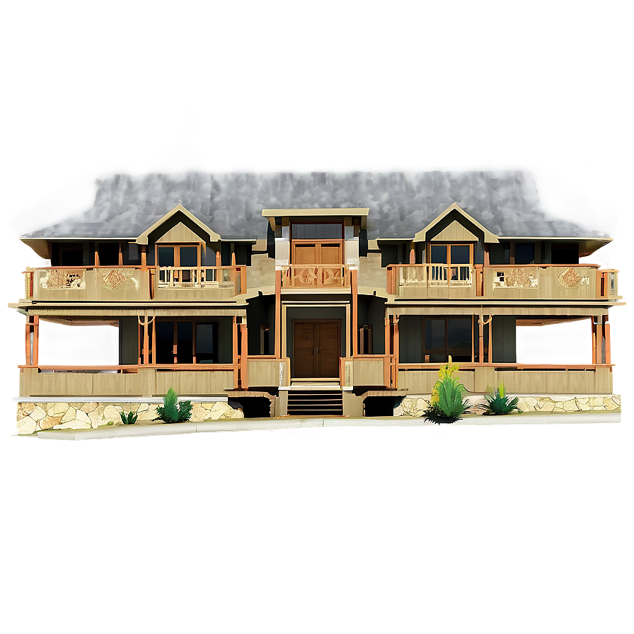 Mountain Mansion Panorama Png Aqm79 PNG Image