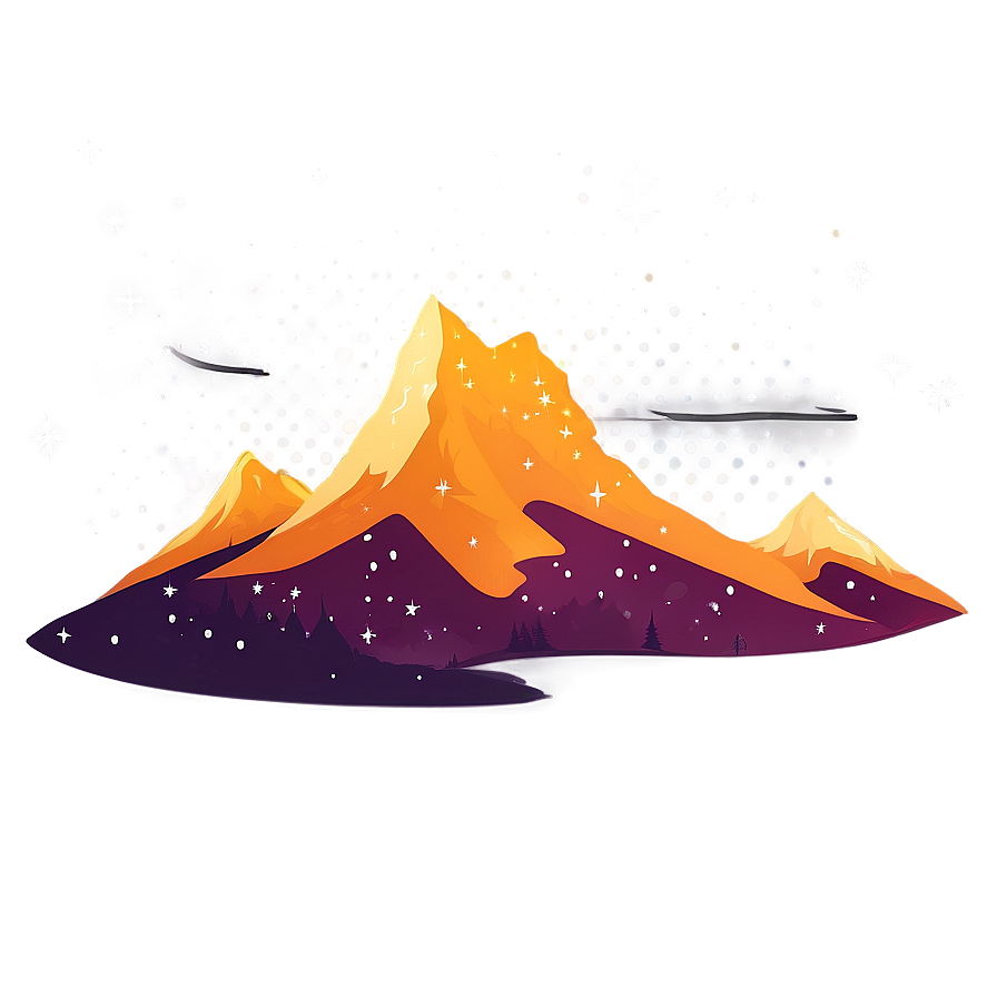 Mountain Under Stars Png Vpj64 PNG Image