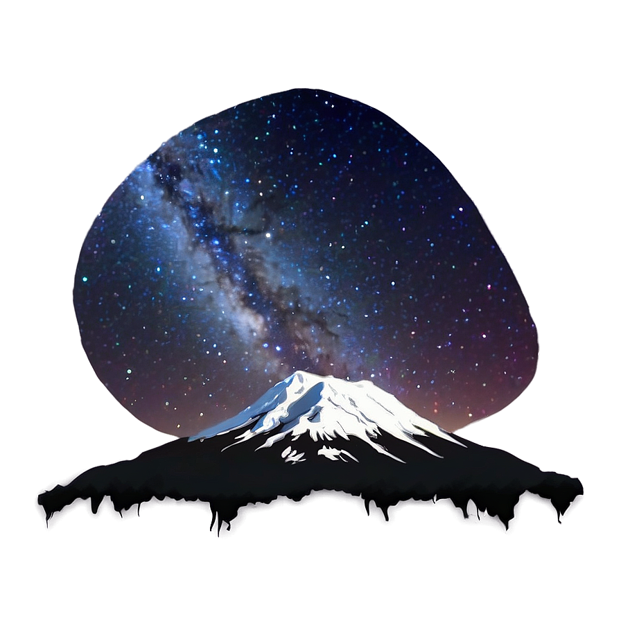 Mountain Under Stars Png Wlt73 PNG Image