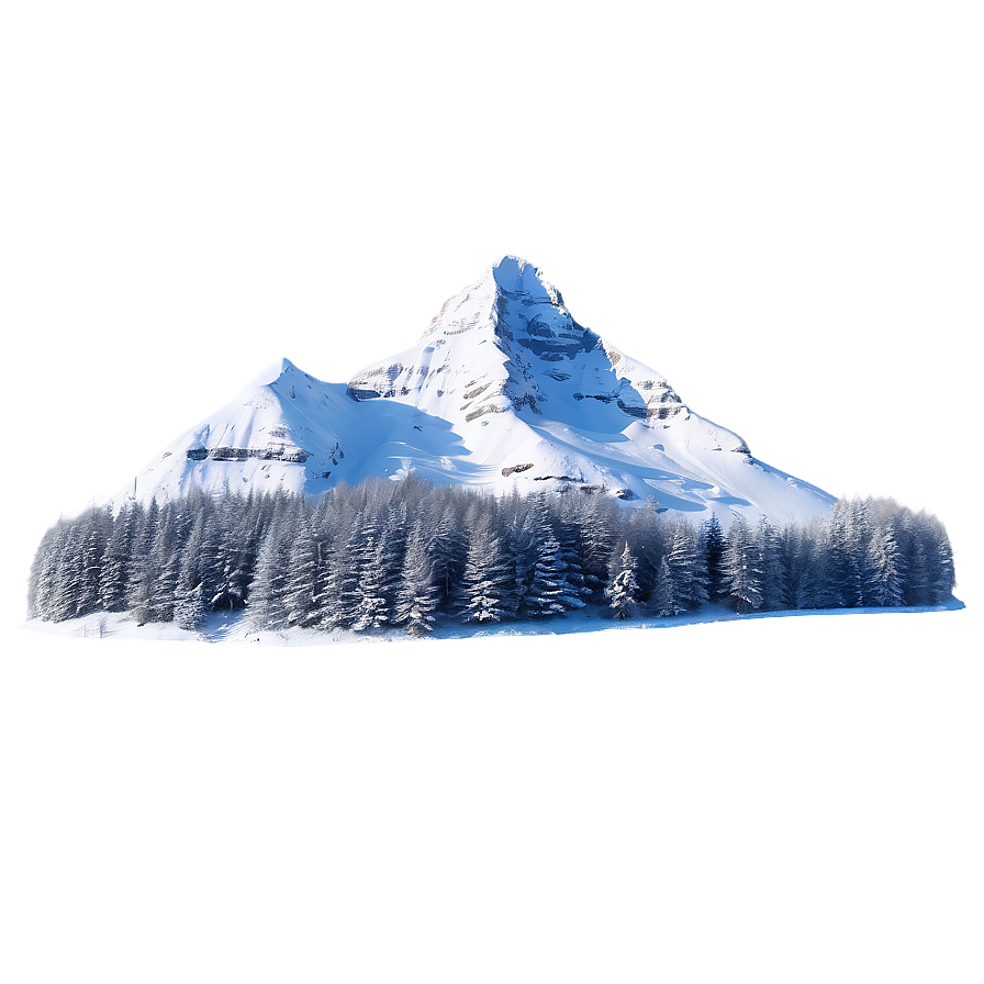 Mountain Winter Wonderland Png Ulm38 PNG Image