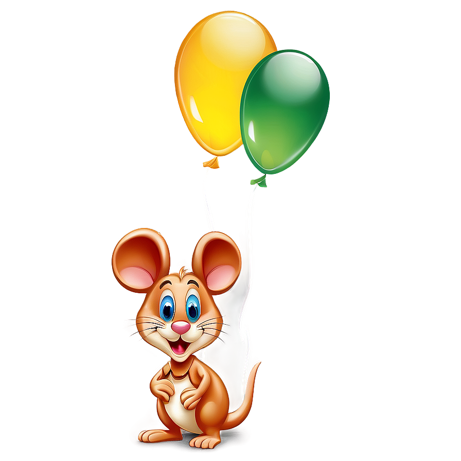 Mouse With Balloon Png 05042024 PNG Image