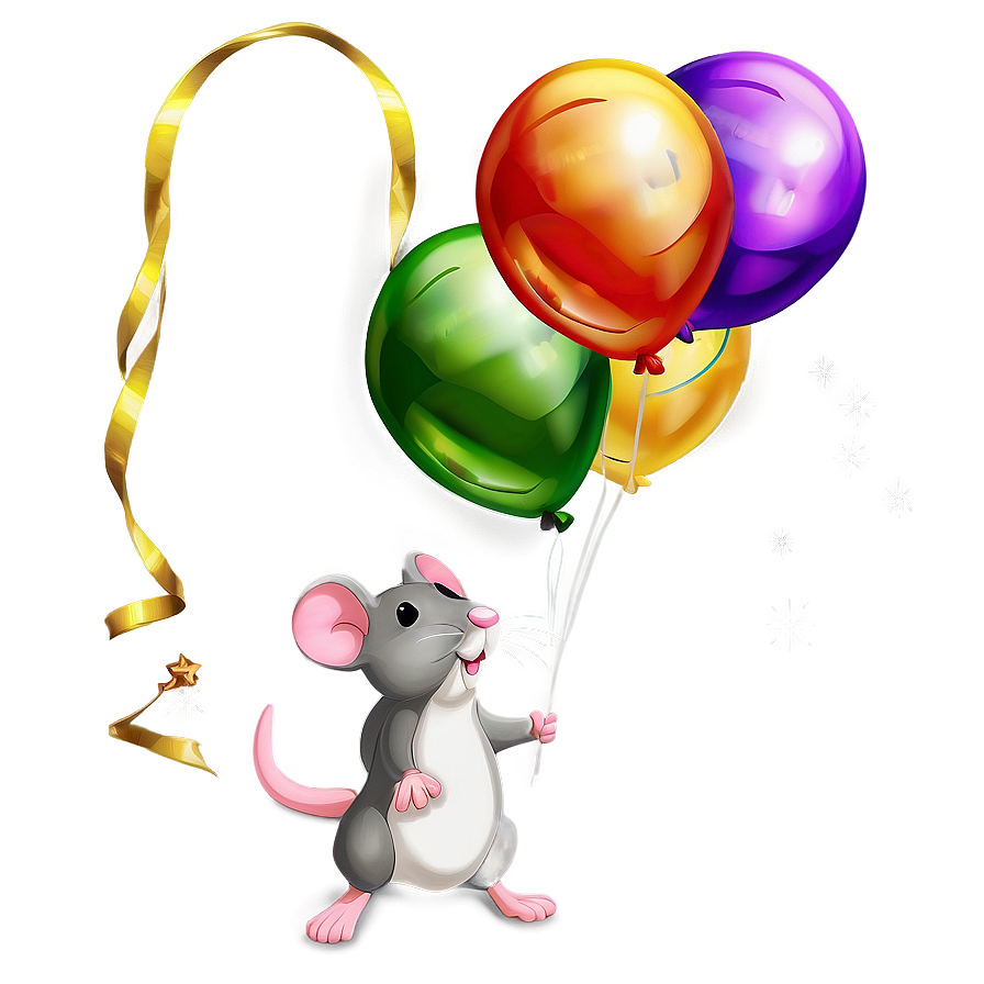 Mouse With Balloon Png Poi47 PNG Image