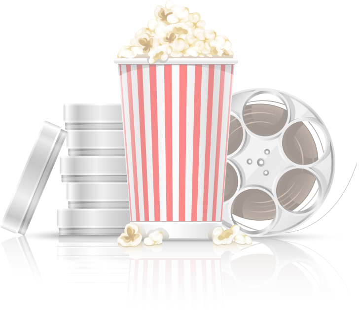 Movie Night Essentials PNG Image