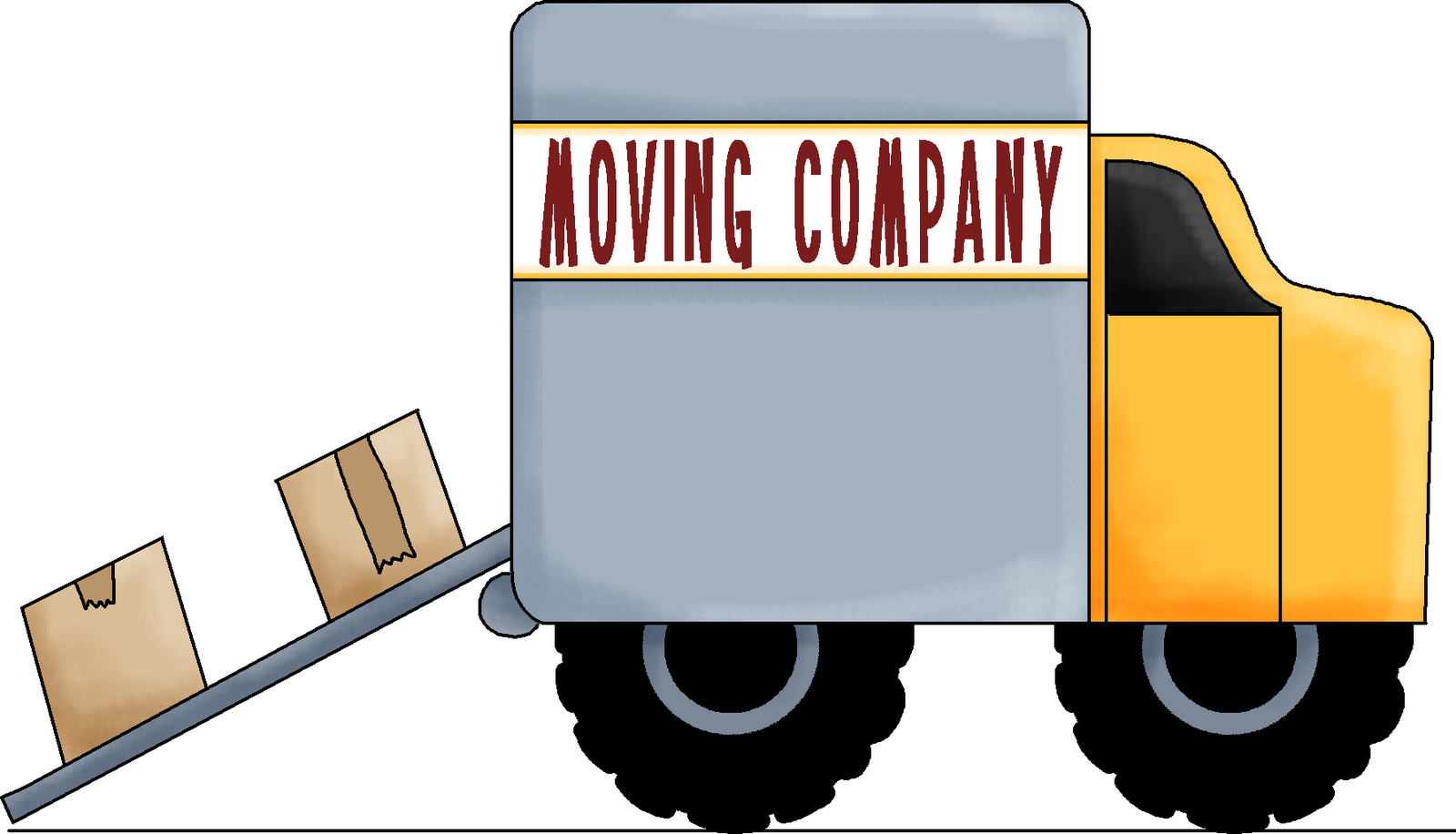 Moving Company Truck Illustration PNG Image