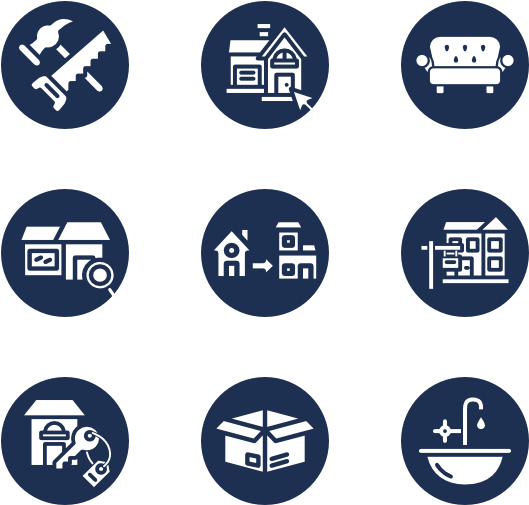 Moving Services Icons Set PNG Image