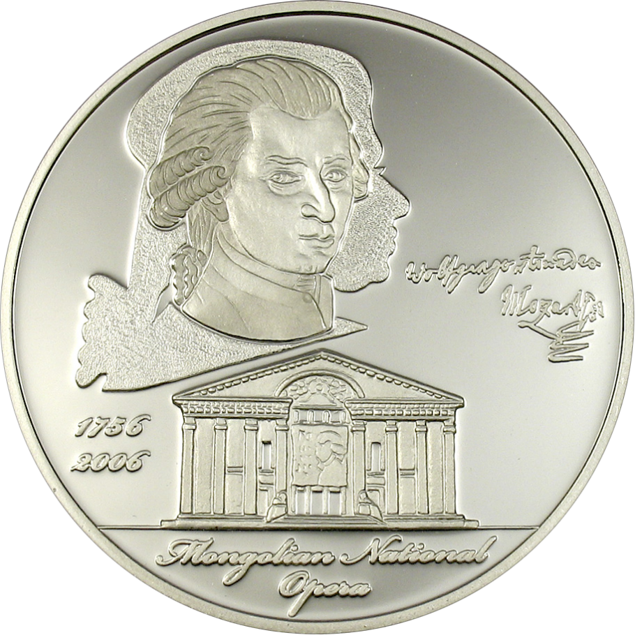 Mozart Commemorative Coin2006 PNG Image