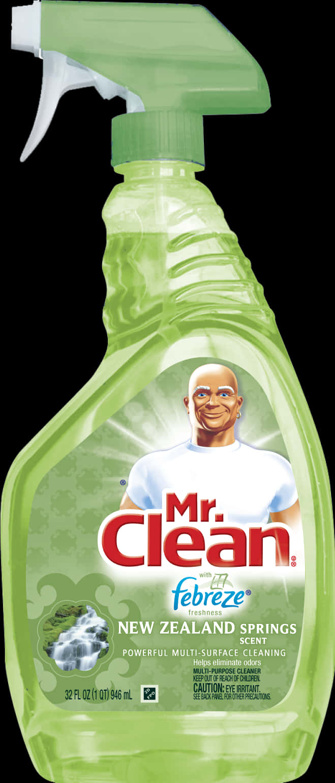 Mr Clean Multi Surface Cleaner Febreze New Zealand Springs PNG Image