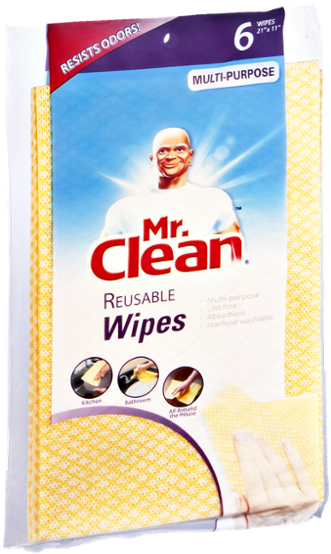 Mr Clean Reusable Wipes Packaging PNG Image