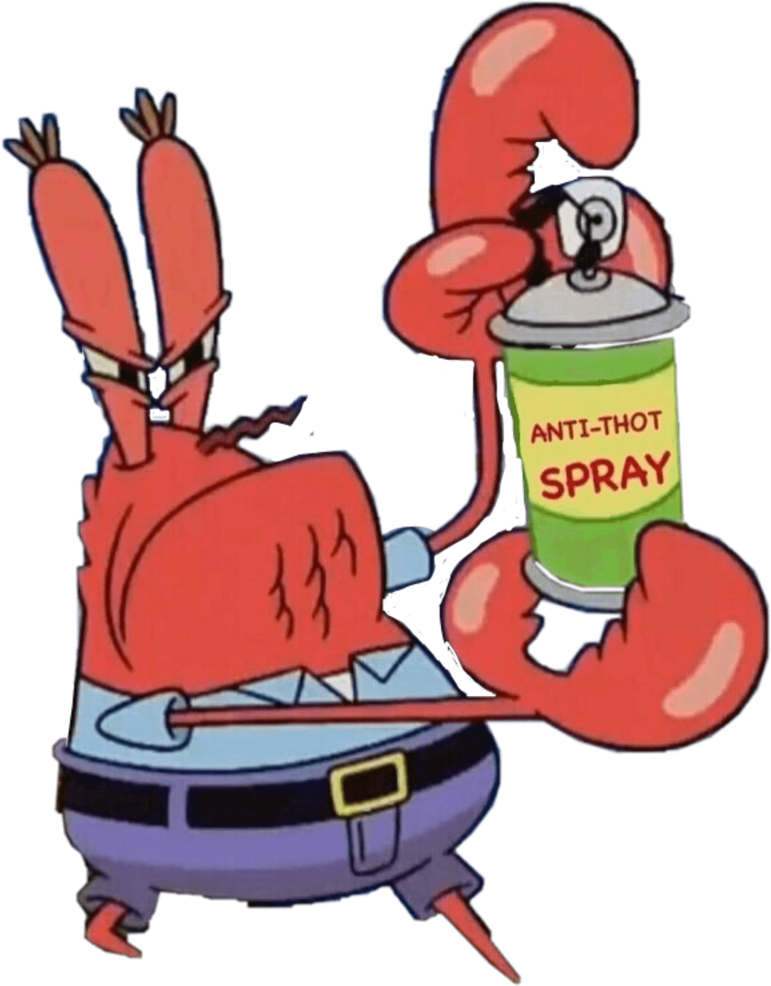 Mr Krabs Anti Thot Spray PNG Image