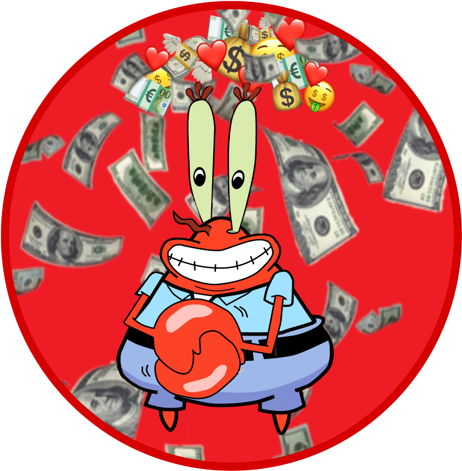 Mr Krabs Money Love PNG Image