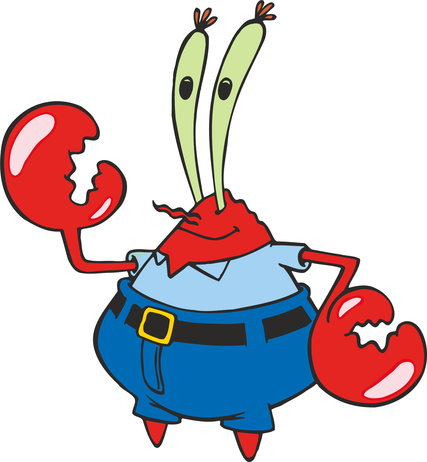 Mr Krabs Standing Sponge Bob Character PNG Image