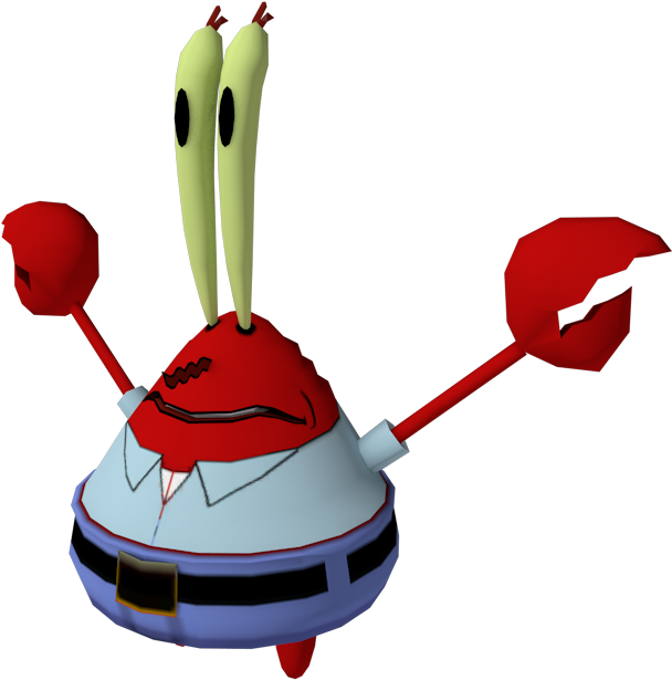 Mr Krabs3 D Model PNG Image