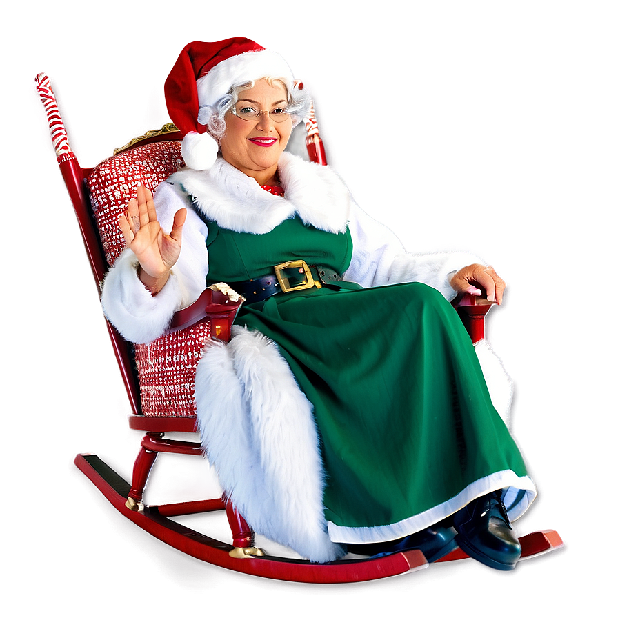 Mrs Claus In A Rocking Chair Png 06292024 PNG Image