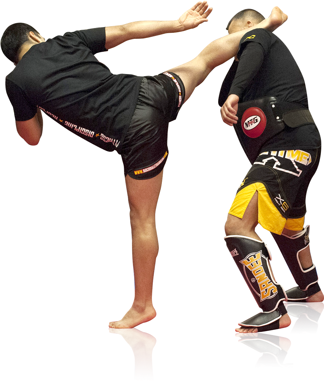 Muay Thai Kick Practice PNG Image