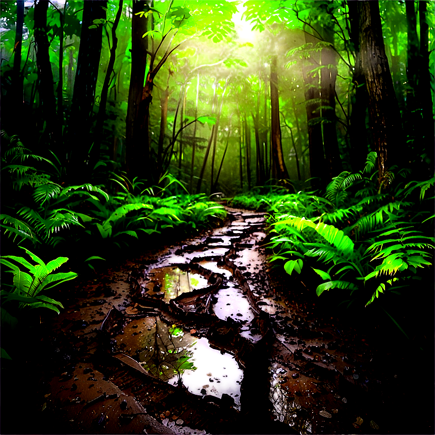 Muddy Forest Trail Png Xbq PNG Image