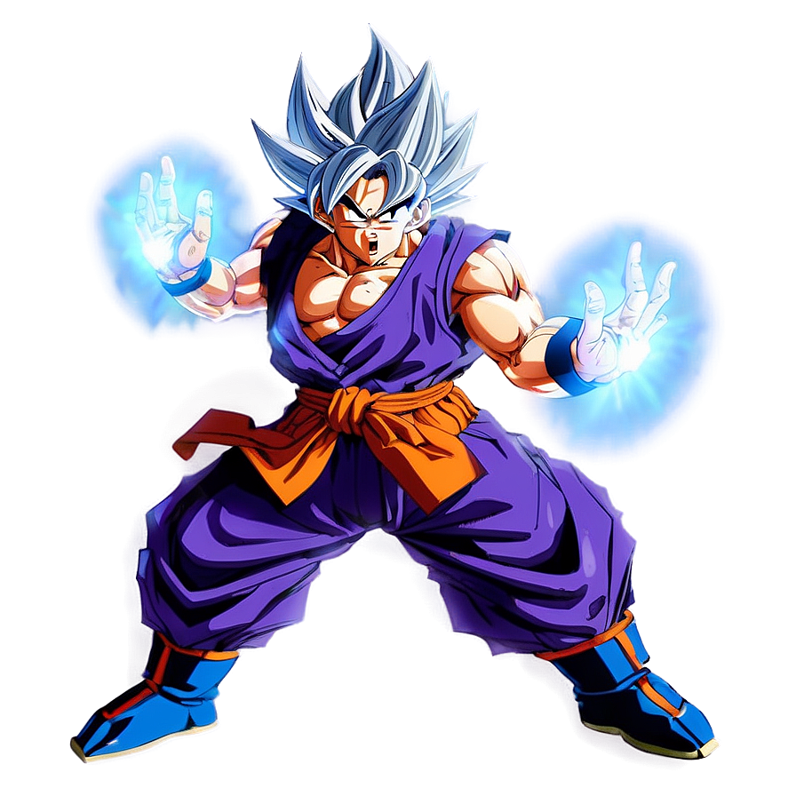 Mui Goku With Silver Aura Png 06122024 PNG Image