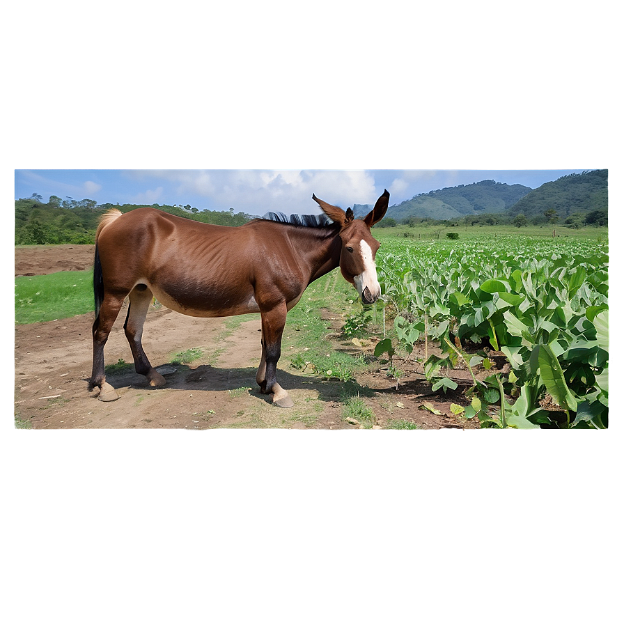 Mule In Farm Setting Png Gvd68 PNG Image