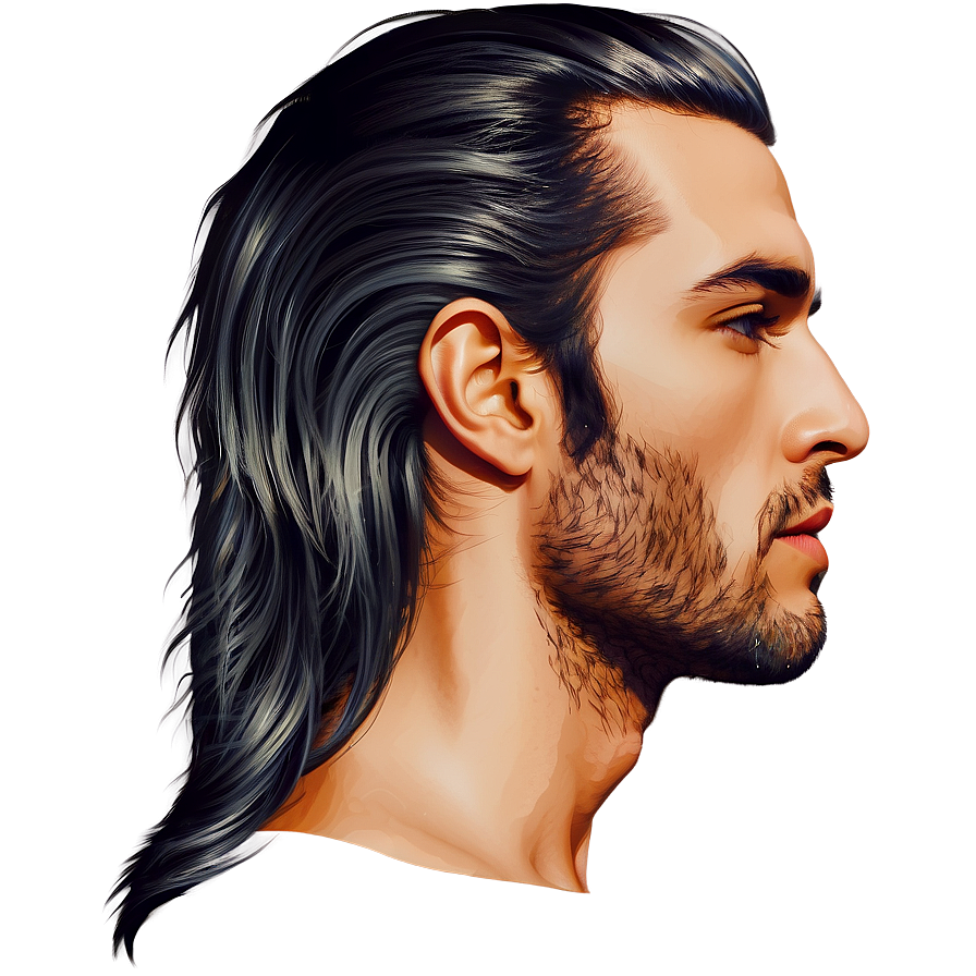 Mullet Hair Profile Silhouette Png 17 PNG Image