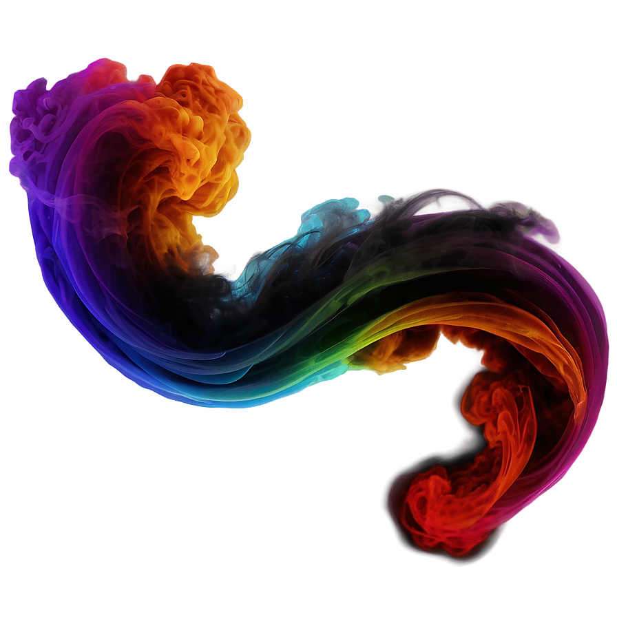 Multi-color Smoke Swirl Png 74 PNG Image