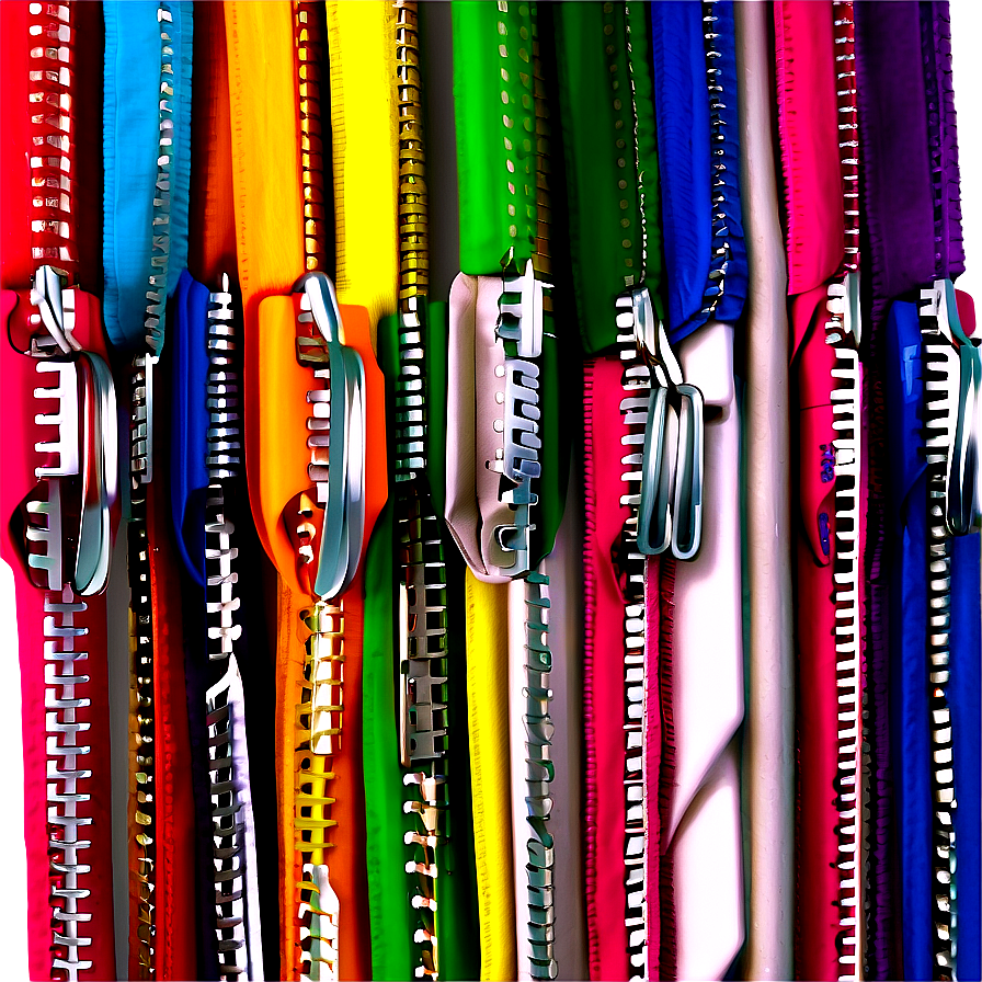 Multi-colored Zipper Array Png Aql PNG Image