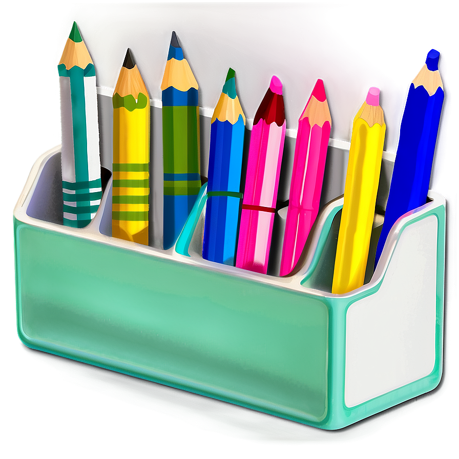 Multi-compartment Pencil Holder Png 3 PNG Image