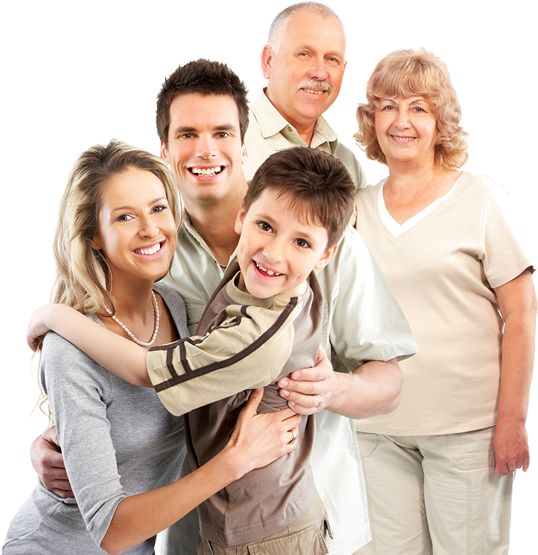 Multi Generational Family Smiling PNG Image