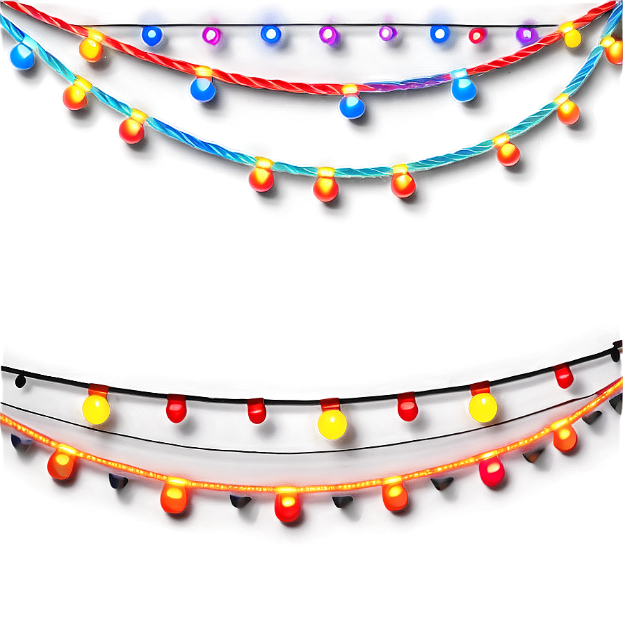 Multicolor Christmas String Lights Png 44 PNG Image