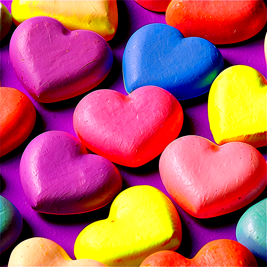 Multicolored Candy Hearts Png Jcm34 PNG Image