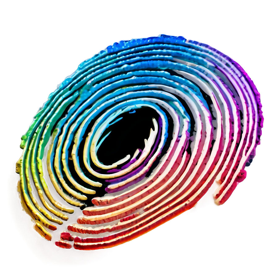 Multicolored Fingerprint Artwork Png Iwn PNG Image