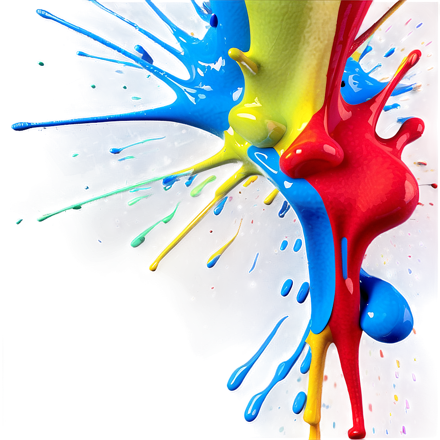 Multicolored Paint Splash Png Ioo13 PNG Image