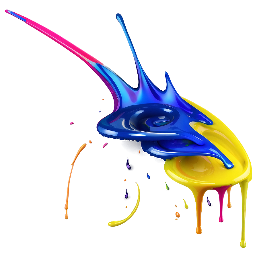 Multicolored Paint Splash Png Ryu PNG Image